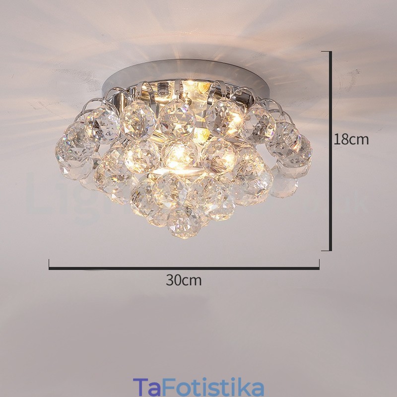 Σύγχρονα φώτα οροφής 30CM 55CM στρογγυλά κρυστάλλινα χωνευτά φώτα οροφής