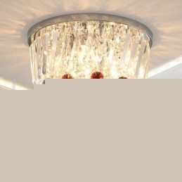 Σύγχρονα Round Flush Mount Crystal φώτα οροφής