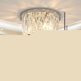 Σύγχρονα Round Flush Mount Crystal φώτα οροφής