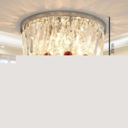 Σύγχρονα Round Flush Mount Crystal φώτα οροφής
