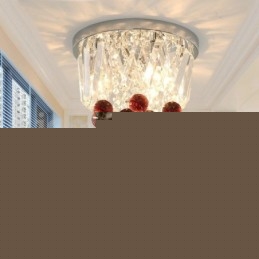 Σύγχρονα Round Flush Mount Crystal φώτα οροφής