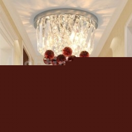 Σύγχρονα Round Flush Mount Crystal φώτα οροφής