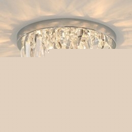 Σύγχρονα Round Flush Mount Crystal φώτα οροφής