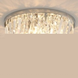 Σύγχρονα Round Flush Mount Crystal φώτα οροφής