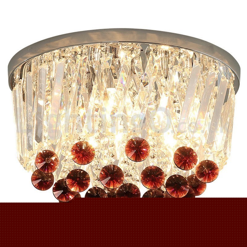 Σύγχρονα Round Flush Mount Crystal φώτα οροφής