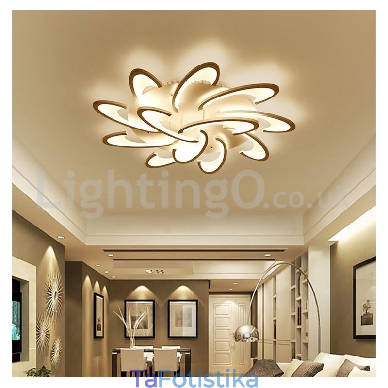 Έκπτωση 12 Bulbs Contemporary Flush Mount φώτα οροφής