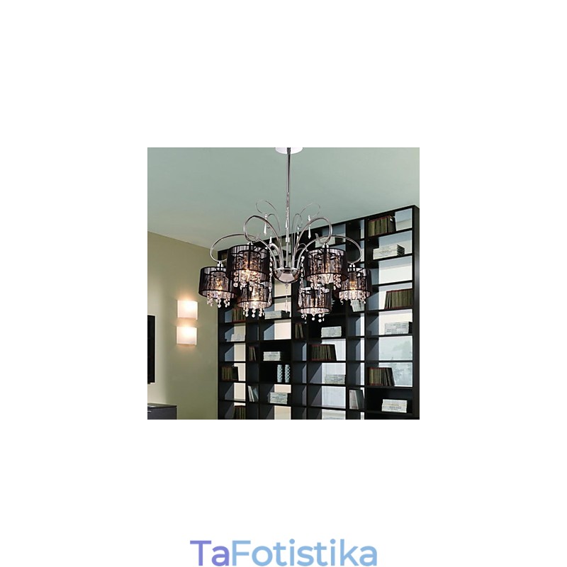 Μοντέρνος Σύγχρονος Μεταλλικός Πολυέλαιος Κρυστάλλινο Χρώμιο