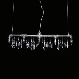 Βορειοαμερικανικό στυλ Creative 5 Light Chandeliert In Pipe Design