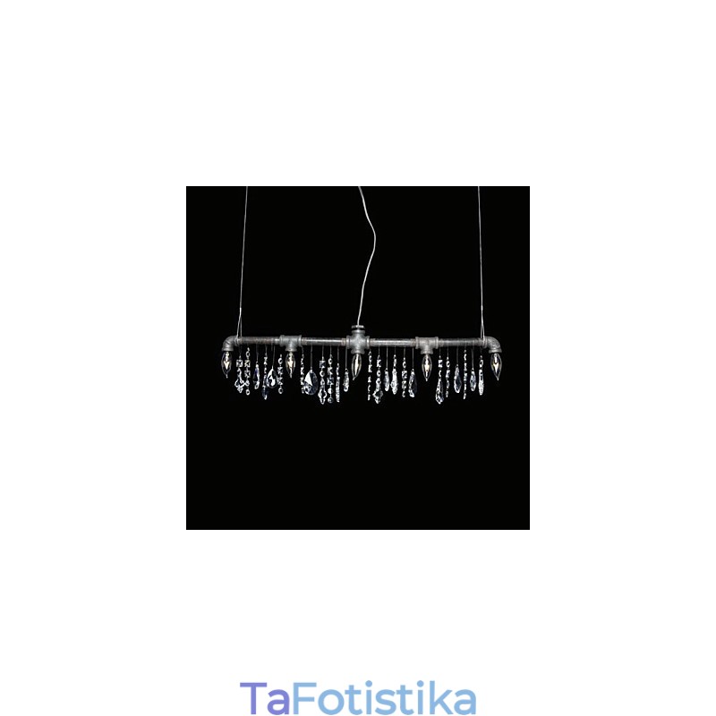Βορειοαμερικανικό στυλ Creative 5 Light Chandeliert In Pipe Design