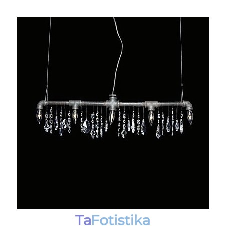 Βορειοαμερικανικό στυλ Creative 5 Light Chandeliert In Pipe Design Βορειοαμερικανικό στυλ Creative 5 Light Chandeliert In Pipe Design