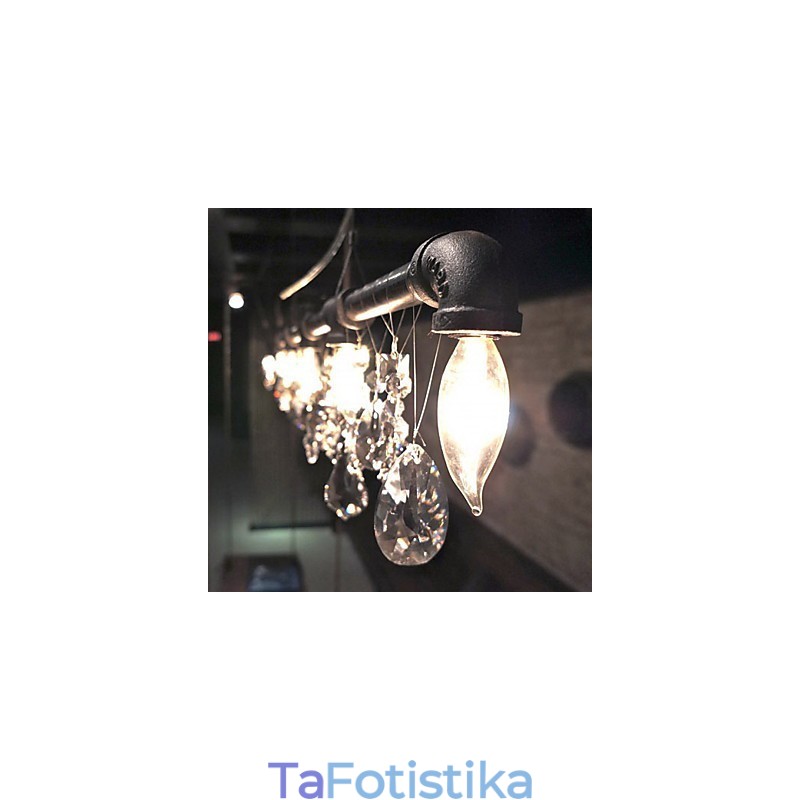 Βορειοαμερικανικό στυλ Creative 5 Light Chandeliert In Pipe Design