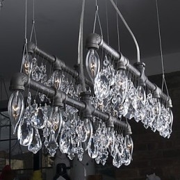 Βορειοαμερικανικό στυλ Creative 5 Light Chandeliert In Pipe Design