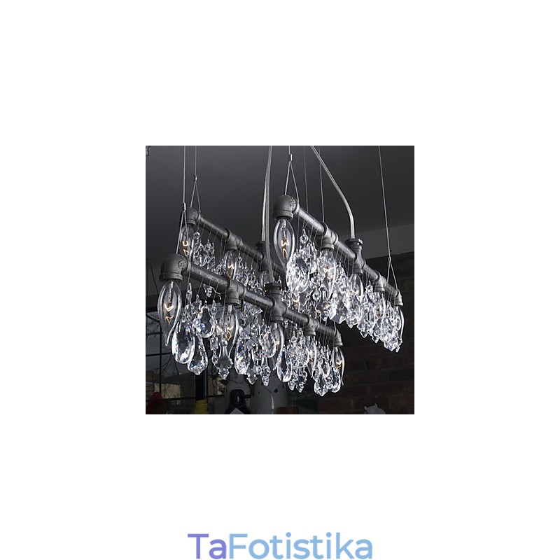 Βορειοαμερικανικό στυλ Creative 5 Light Chandeliert In Pipe Design