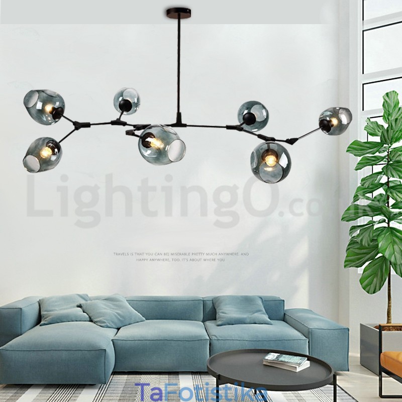 Nordic Modern Magic Bean Glass Chandelier Molecular Chandelier