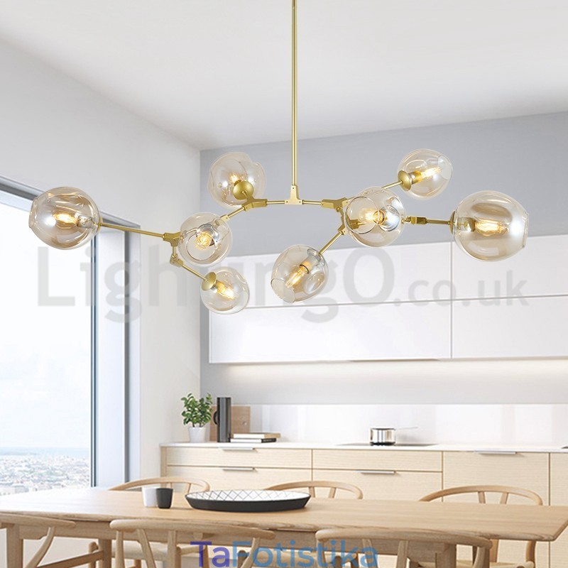 Nordic Modern Magic Bean Glass Chandelier Molecular Chandelier