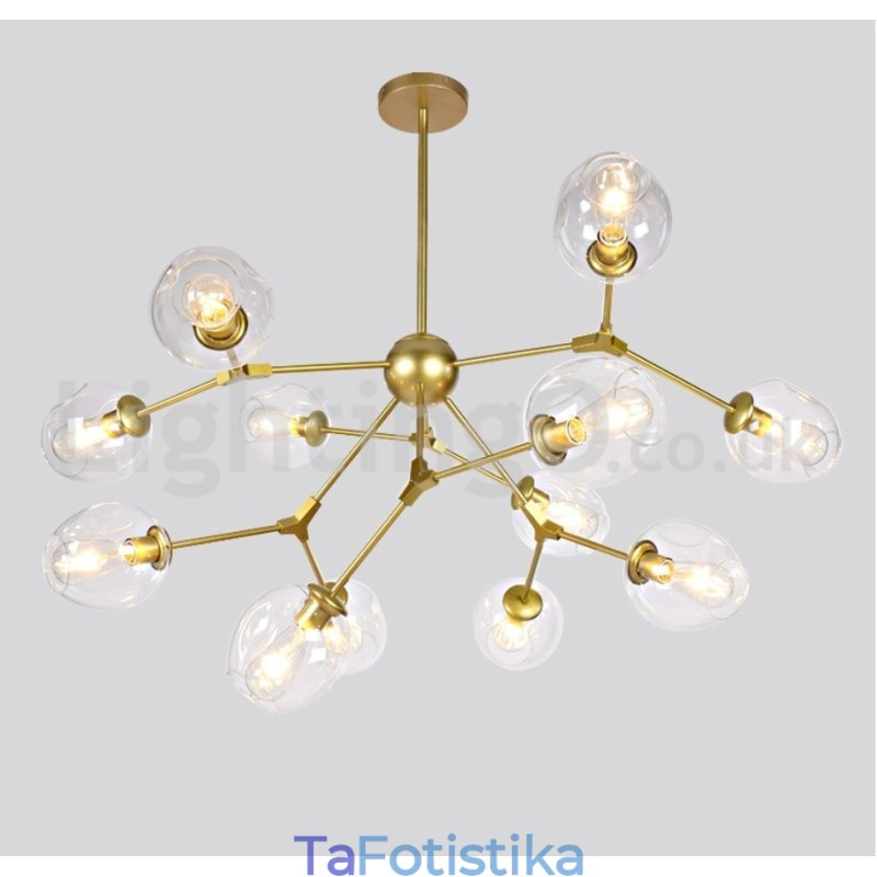Nordic Postmodern Molecular Magic Bean Chandelier Cafe