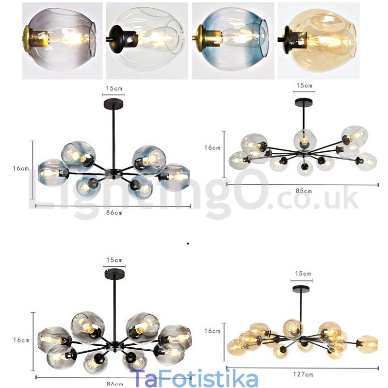 Nordic Postmodern Molecular Chandelier Magic Bean Chandelier Cafe