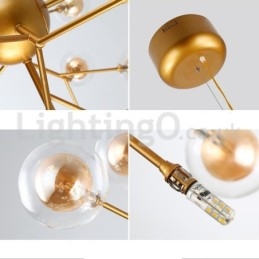 Nordic Postmodern Molecular Bubble Chandelier Γυάλινος πολυέλαιος