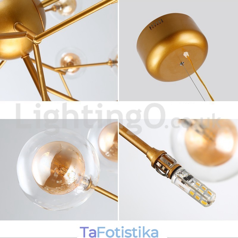 Nordic Postmodern Molecular Bubble Chandelier Γυάλινος πολυέλαιος