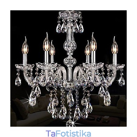 Candle Featured Luxury 6 Lights Chandelier Candle Featured Luxury 6 Lights Chandelier
