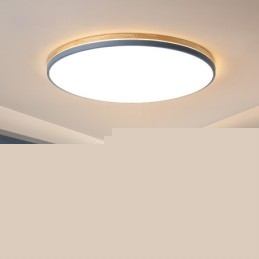 Dimmable Εξαιρετικά λεπτό πολλαπλών χρωμάτων Στρογγυλό ξύλινο φωτιστικό οροφής με ακρυλικό φωτιστικό οροφής σκιάστρου σκανδιναβικού στυλ