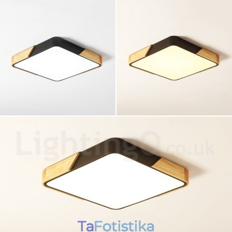 Dimmable Εξαιρετικά λεπτό τετράγωνο ξύλινο φωτιστικό οροφής πολλαπλών χρωμάτων με ακρυλικό φωτιστικό οροφής σκανδιναβικού στυλ Dimmable Εξαιρετικά λεπτό τετράγωνο ξύλινο φωτιστικό οροφής πολλαπλών χρωμάτων με ακρυλικό φωτιστικό οροφής σκανδιναβικού στυλ