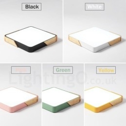 Dimmable Εξαιρετικά λεπτό τετράγωνο ξύλινο φωτιστικό οροφής πολλαπλών χρωμάτων με ακρυλικό φωτιστικό οροφής σκανδιναβικού στυλ