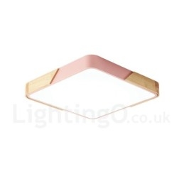 Dimmable Εξαιρετικά λεπτό τετράγωνο ξύλινο φωτιστικό οροφής πολλαπλών χρωμάτων με ακρυλικό φωτιστικό οροφής σκανδιναβικού στυλ