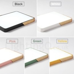 Dimmable Εξαιρετικά λεπτό πολύχρωμο ορθογώνιο ξύλινο φωτιστικό οροφής με ακρυλικό φωτιστικό οροφής σκανδιναβικού στυλ