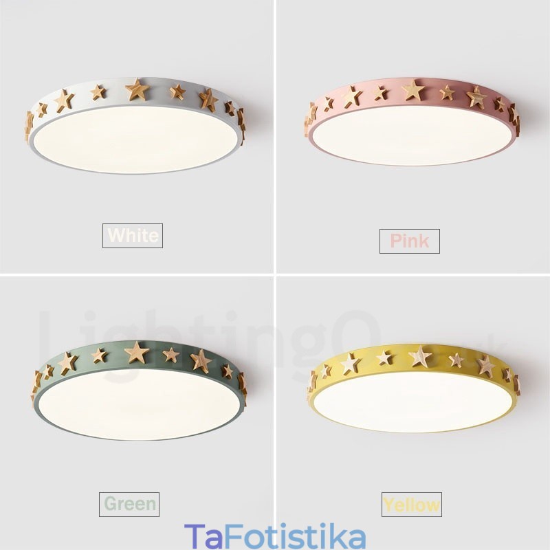 Dimmable Εξαιρετικά λεπτό πολύχρωμο κυκλικό ξύλινο φωτιστικό οροφής με ακρυλικό φωτιστικό οροφής σκανδιναβικού στυλ