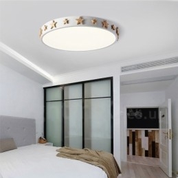 Dimmable Εξαιρετικά λεπτό πολύχρωμο κυκλικό ξύλινο φωτιστικό οροφής με ακρυλικό φωτιστικό οροφής σκανδιναβικού στυλ
