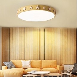 Dimmable Εξαιρετικά λεπτό πολύχρωμο κυκλικό ξύλινο φωτιστικό οροφής με ακρυλικό φωτιστικό οροφής σκανδιναβικού στυλ