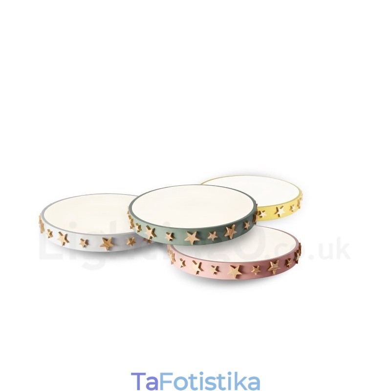 Dimmable Εξαιρετικά λεπτό πολύχρωμο κυκλικό ξύλινο φωτιστικό οροφής με ακρυλικό φωτιστικό οροφής σκανδιναβικού στυλ