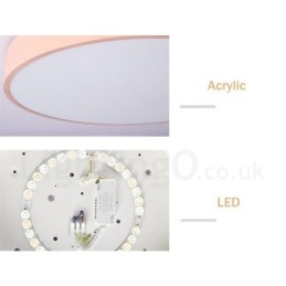 Dimmable Εξαιρετικά λεπτό πολύχρωμο κυκλικό ξύλινο φωτιστικό οροφής με ακρυλικό φωτιστικό οροφής σκανδιναβικού στυλ