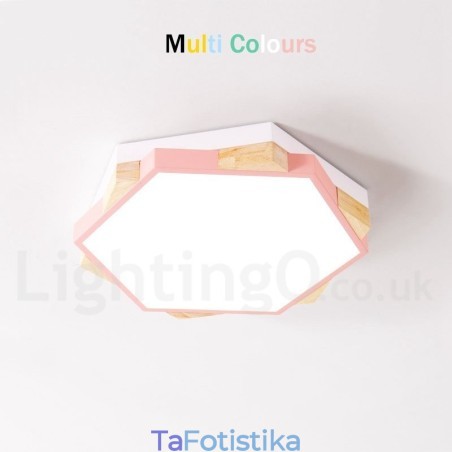 Dimmable Multi Colors εξάγωνο ξύλινο φωτιστικό οροφής με ακρυλικό φωτιστικό οροφής σκιάστρου σκανδιναβικού στυλ Dimmable Multi Colors εξάγωνο ξύλινο φωτιστικό οροφής με ακρυλικό φωτιστικό οροφής σκιάστρου σκανδιναβικού στυλ