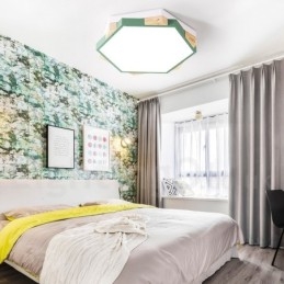 Dimmable Multi Colors εξάγωνο ξύλινο φωτιστικό οροφής με ακρυλικό φωτιστικό οροφής σκιάστρου σκανδιναβικού στυλ