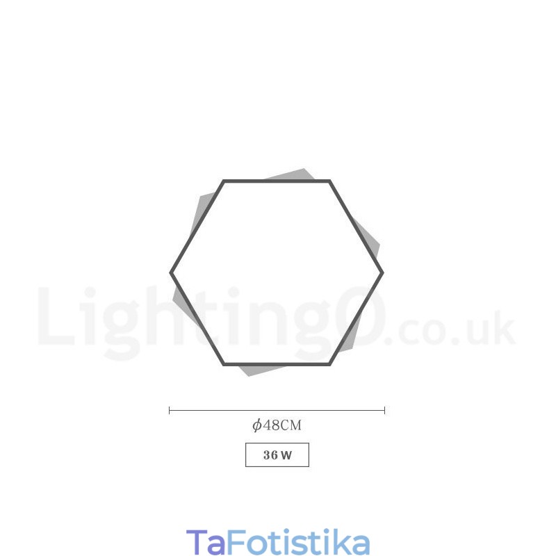 Dimmable Multi Colors εξάγωνο ξύλινο φωτιστικό οροφής με ακρυλικό φωτιστικό οροφής σκιάστρου σκανδιναβικού στυλ