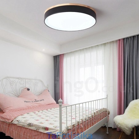 Dimmable Multi Colors κυκλικό ξύλινο φωτιστικό οροφής με ακρυλικό φωτιστικό οροφής σκιάστρου σκανδιναβικού στιλ Dimmable Multi Colors κυκλικό ξύλινο φωτιστικό οροφής με ακρυλικό φωτιστικό οροφής σκιάστρου σκανδιναβικού στιλ
