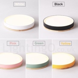 Dimmable Multi Colors κυκλικό ξύλινο φωτιστικό οροφής με ακρυλικό φωτιστικό οροφής σκιάστρου σκανδιναβικού στιλ