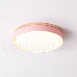 Dimmable Multi Colors κυκλικό ξύλινο φωτιστικό οροφής με ακρυλικό φωτιστικό οροφής σκιάστρου σκανδιναβικού στιλ
