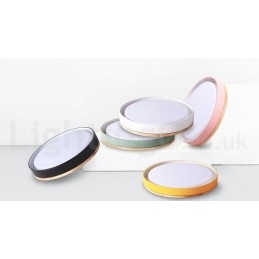 Dimmable Multi Colors κυκλικό ξύλινο φωτιστικό οροφής με ακρυλικό φωτιστικό οροφής σκιάστρου σκανδιναβικού στιλ