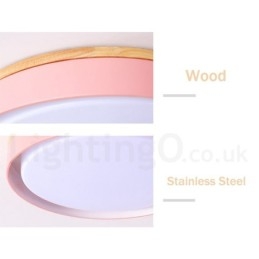 Dimmable Multi Colors κυκλικό ξύλινο φωτιστικό οροφής με ακρυλικό φωτιστικό οροφής σκιάστρου σκανδιναβικού στιλ