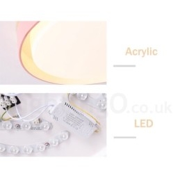 Dimmable Multi Colors κυκλικό ξύλινο φωτιστικό οροφής με ακρυλικό φωτιστικό οροφής σκιάστρου σκανδιναβικού στιλ