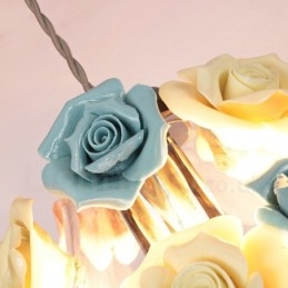 Κρεμαστό φωτιστικό οροφής Multi Colors Flower Macaron με κρεμαστό φωτιστικό από γυαλί απόχρωση