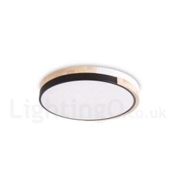 Dimmable Multi Colors στρογγυλό ξύλινο φωτιστικό οροφής με ακρυλικό φωτιστικό οροφής σκανδιναβικού στυλ