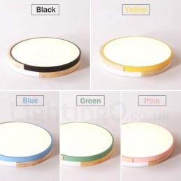 Dimmable Multi Colors στρογγυλό ξύλινο φωτιστικό οροφής με ακρυλικό φωτιστικό οροφής σκανδιναβικού στυλ