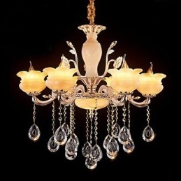 Κρεμαστό φωτιστικό Jade Crystal Candle Style Chandelier