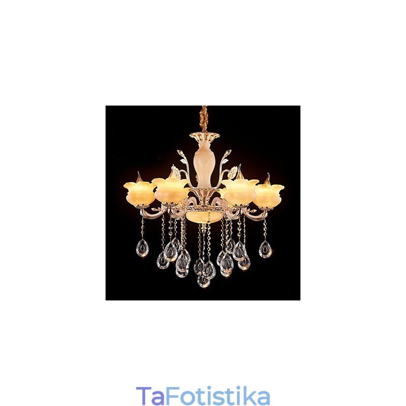 Κρεμαστό φωτιστικό Jade Crystal Candle Style Chandelier