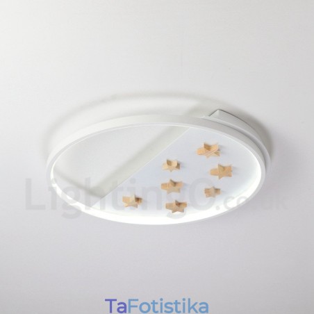 Dimmable White Stars Στρογγυλό ξύλινο φωτιστικό οροφής Εξαιρετικά λεπτό φωτιστικό οροφής μπορεί επίσης να χρησιμοποιηθεί ως φωτιστικό τοίχου Dimmable White Stars Στρογγυλό ξύλινο φωτιστικό οροφής Εξαιρετικά λεπτό φωτιστικό οροφής μπορεί επίσης να χρησιμοποιηθεί ως φωτιστικό τοίχου