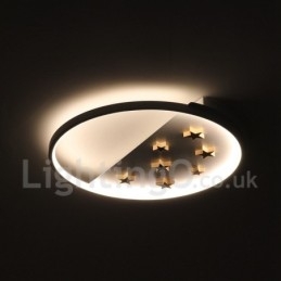Dimmable White Stars Στρογγυλό ξύλινο φωτιστικό οροφής Εξαιρετικά λεπτό φωτιστικό οροφής μπορεί επίσης να χρησιμοποιηθεί ως φωτιστικό τοίχου